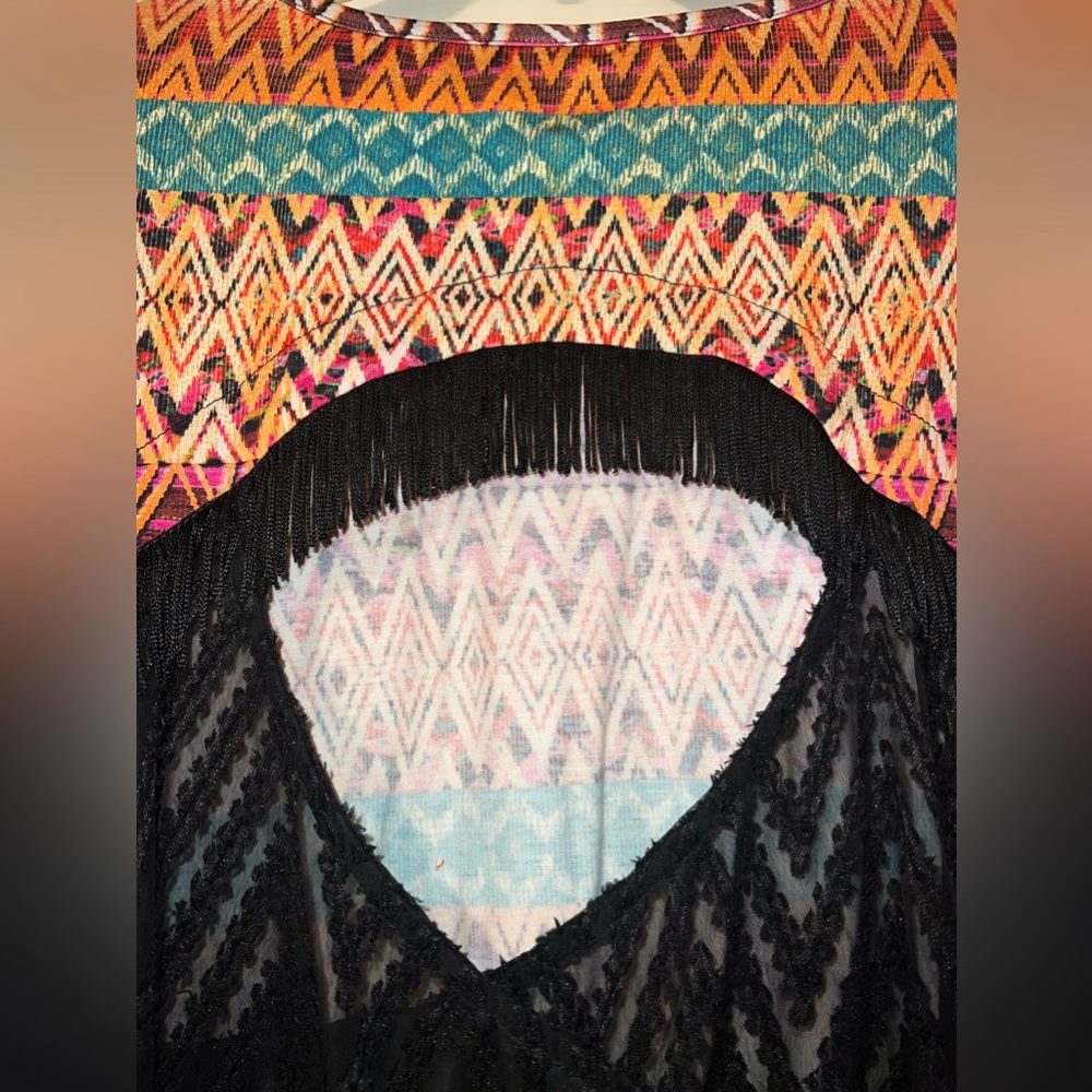 Ivy Jane Backless Multi Colored Pattern Top - image 6